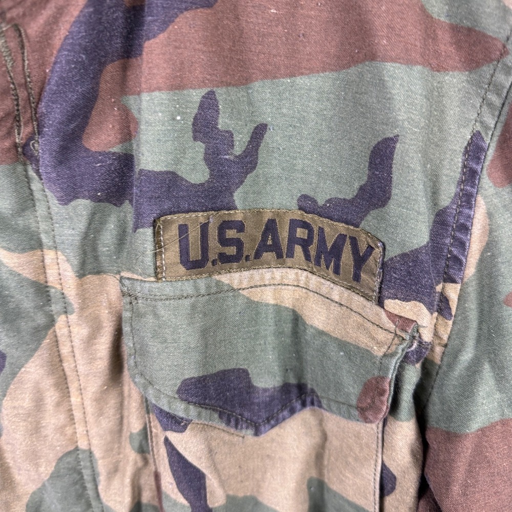Alpha Industries M65 Field Jacket Woodland Camo Mens Small Military Coat Regular - Picture 2 of 10
